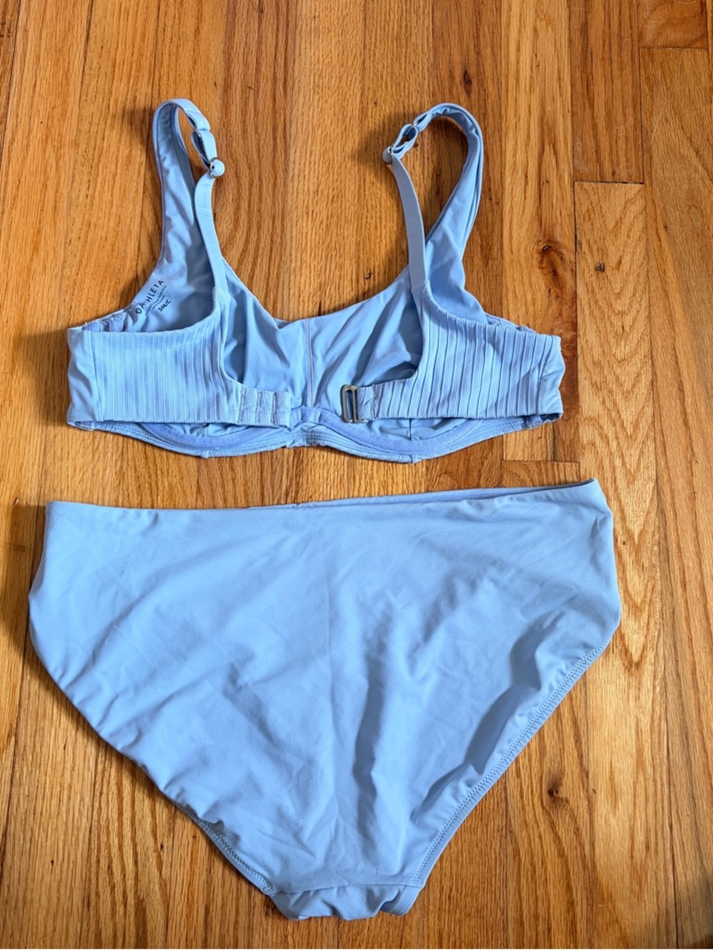 Athleta Light Blue Two-Piece Bikini Set Large Bottoms 34B/C Top - Picture 4 of 8